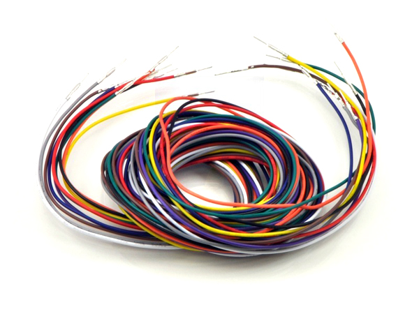 Wires with Pre-crimped Terminals 10-Piece Rainbow Assortment M-M 60'