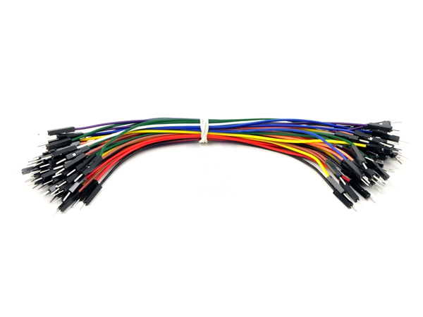 Premium Jumper Wire 50-Piece Rainbow Assortment M-M 6'