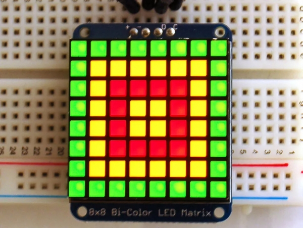 Adafruit Bicolor LED Square Pixel Matrix with I2C Backpack [ada-902]