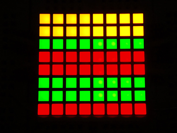 Small 1.2' 8x8 Bi-Color (Red/Green) Square LED Matrix [ada-458]
