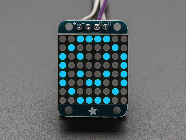 Adafruit Mini 8x8 LED Matrix w/I2C Backpack - Blue [ada-959]