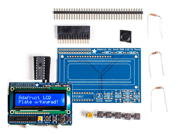 Adafruit Blue&White 16x2 LCD+Keypad Kit for Raspberry Pi [ada-1115]