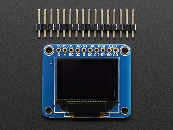 OLED Breakout Board - 16-bit Color 0.96 inch w/microSD holder [ada-684]