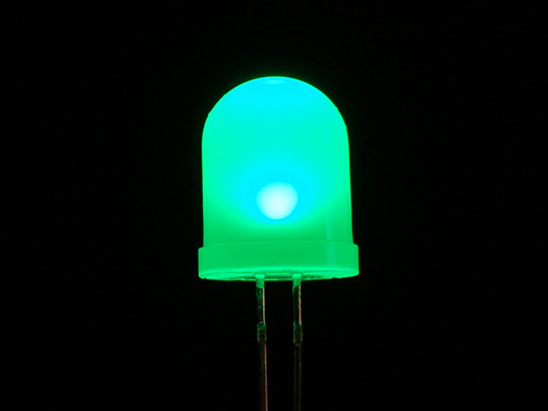 Diffused Green 10mm LED (25 pack) [ada-844]
