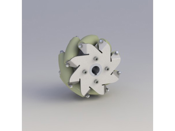 A SET OF 127MM STAINLESS STEEL MECANUM WHEEL WITH PU ROLLER [NX-14190]