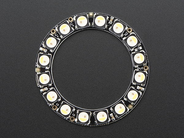 NeoPixel Ring - 16 x 5050 RGBW LEDs w/ Integrated Drivers - Natural White - ~4500K [ada-2855]