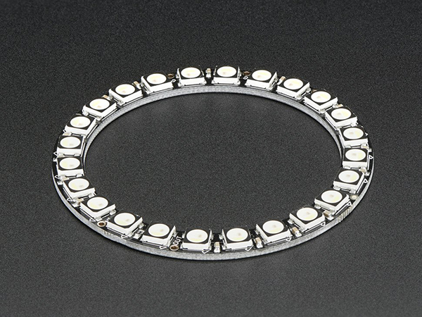 NeoPixel Ring - 24 x 5050 RGBW LEDs w/ Integrated Drivers - Warm White - ~3000K [ada-2861]