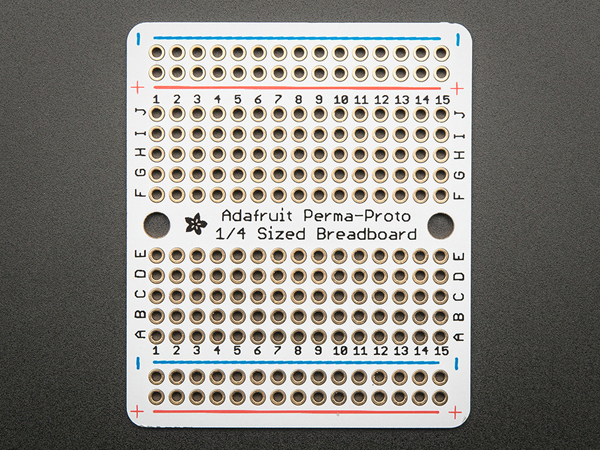 Adafruit Perma-Proto Quarter-sized Breadboard PCB - Single [ada-1608]