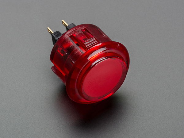 Arcade Button - 30mm Translucent Red [ada-473]