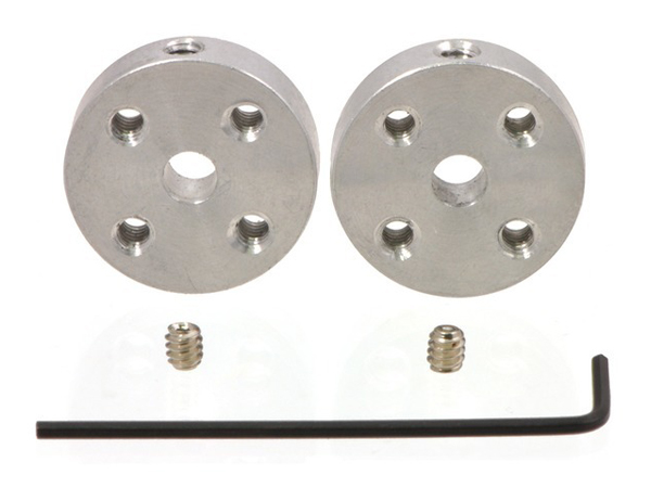 Pololu Universal Aluminum Mounting Hub for 4mm Shaft, #4-40 Holes (2-Pack) #1081