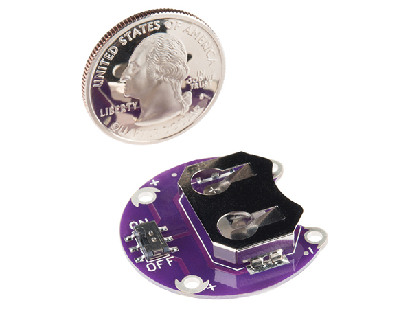 릴리패드 배터리 홀더 LilyPad Coin Cell Battery Holder - Switched - 20mm [DEV-13883]