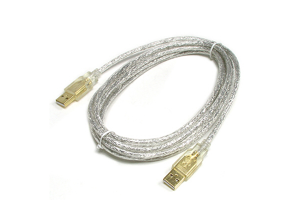 USB 고급형 케이블(A/A), 3m 투명 GOLD [C3217]