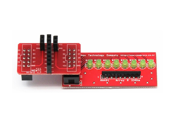 아두이노 번환 모듈 + LED 출력 보드 (DM-GPIO-TL8)