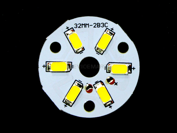 LED조명 제작용 원형기판 SMD LED (3W/32mm/화이트) [SZH-LD035]