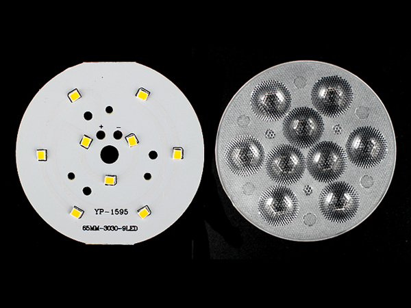 조명용 원형기판 LED + 렌즈 세트 9W 78mm [SZH-LD412]