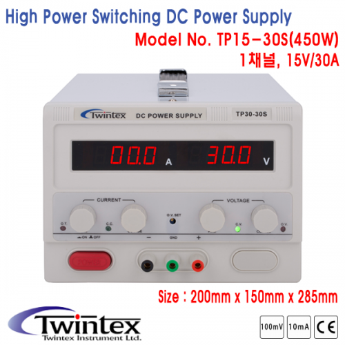 High Power Switching DC Power Supply, 1채널 DC전원공급기 [TP15-30S]