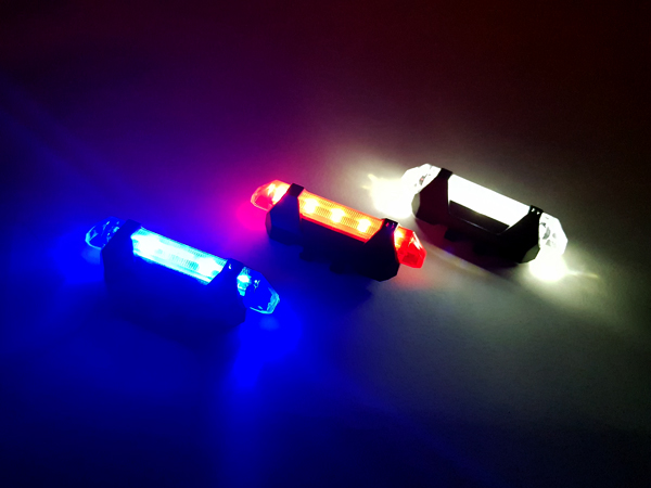 [리퍼제품] USB충전 자전거 LED 전조등/후미등(흰색) [SZH-ML-008]