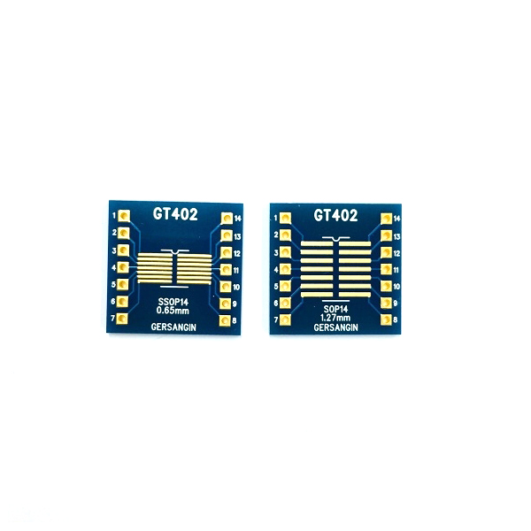 [GT 402] SSOP-14-0.65mm, SOP-14-1.27mm  Double adapter 변환기판 pcb adapter TSSOP SO