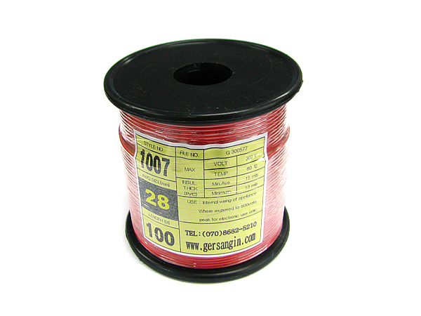 UL1007-AWG28_100 (100M) (빨강)