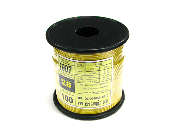 UL1007-AWG28_100 (100M) (노랑)