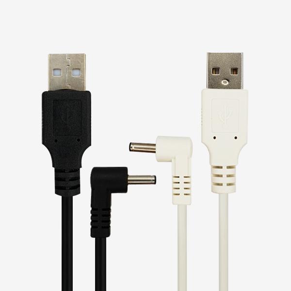 USB 전원 충전케이블 라이트앵글DC 5V 약 3.5 /내경1.4[1M] [색상선택][MO-CB-051]