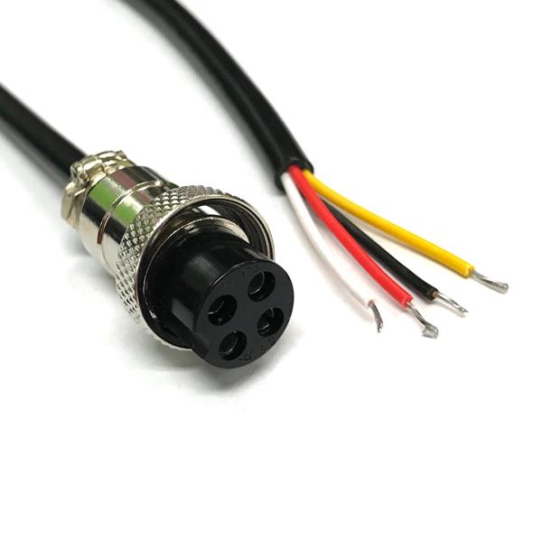 항공잭 써큘러 커넥터 16mm-4핀 cable(1M) [SCK-1604P]