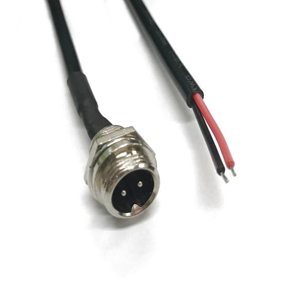 항공잭 써큘러 커넥터 12mm-2핀 cable(1M) [SCN-1202R]