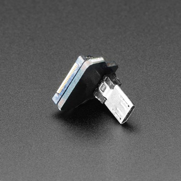 DIY USB Cable Parts - Right Angle Micro B Plug Down [ada-4105]