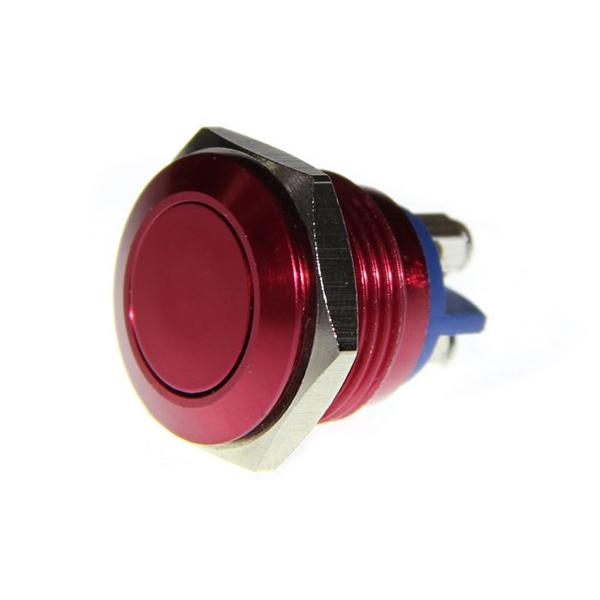 16mm Ai-vandal Metal Push Button - Crimson Red [311050002]