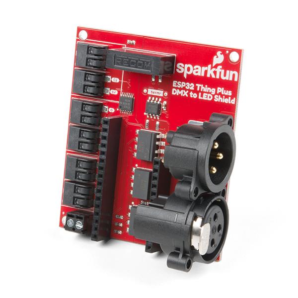 SparkFun ESP32 Thing Plus DMX to LED Shield [DEV-15110]