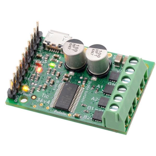 Tic 36v4 USB Multi-Interface High-Power Stepper Motor Controller (Connectors Soldered) #3140