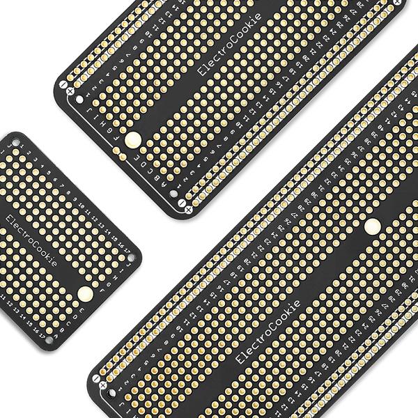 PCB보드 브레드보드형 만능기판 다양한 크기 3팩(아두이노 및 개발용)- 블랙컬러 3종