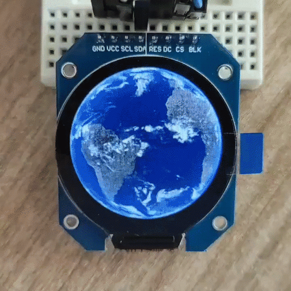 라운드 RGB TFT LCD SPI 모듈 [GC9A01-SPI]