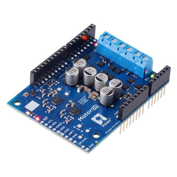 Motoron M2S18v18 Dual High-Power Motor Controller Shield for Arduino (Connectors Soldered) #5036