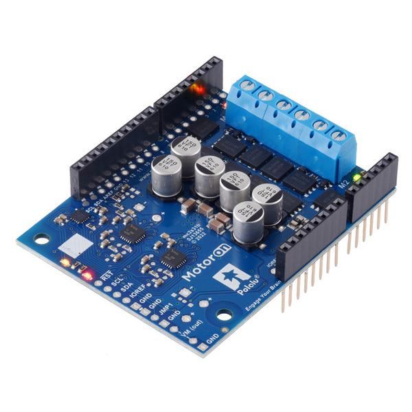 Motoron M2S18v20 Dual High-Power Motor Controller Shield for Arduino (Connectors Soldered) #5042