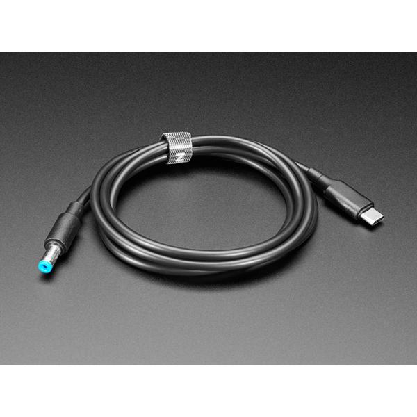 USB Type C 3.1 PD to 5.5mm Barrel Jack Cable - 20V 5A Output - 1.2m long with E-Mark [ada-5452]