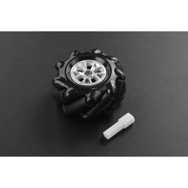 Black Mecanum Wheel with Motor Shaft Coupling (60mm) - Left [FIT0765]