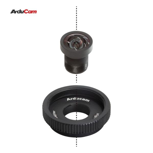 Arducam 100 Degree Low distortion 1/2.3″ M12 Lens with Lens Adapter for Raspberry Pi High Quality Camera [LN069]