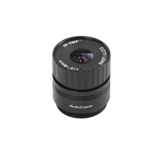 Arducam CS-Mount Lens for Raspberry Pi HQ Camera, 8mm Focal Length with Manual Focus [LN038]