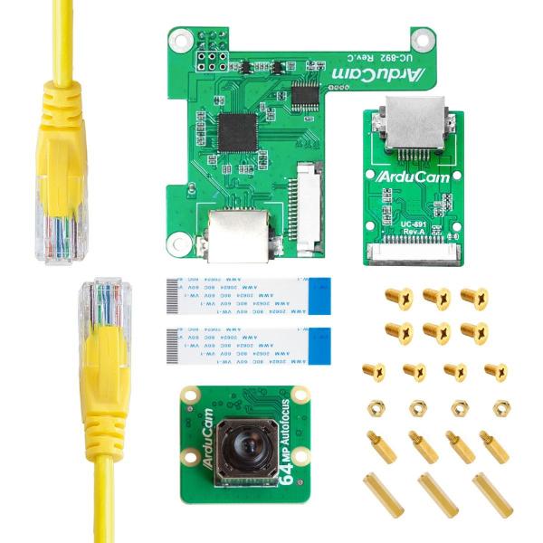 Arducam 64MP Camera and Cable Extension Kit for Raspberry Pi [B0399U6248]