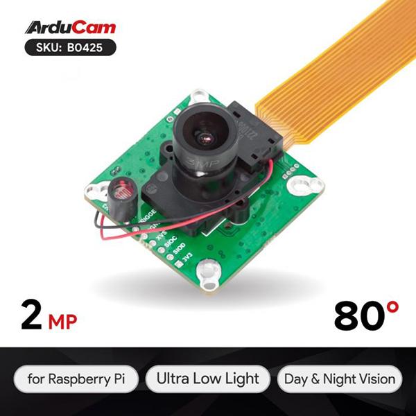 Arducam 2MP Ultra Low Light STARVIS IMX327 Motorized IR-CUT Camera for Raspberry Pi [B0425]