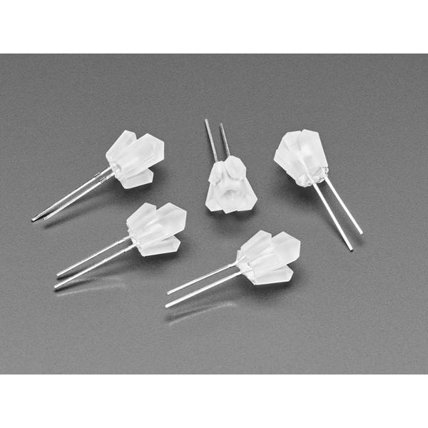 dLUX-dLITE Yellow Crystal Shape LEDs 5 Pack by Unexpected Labs [ada-5428]