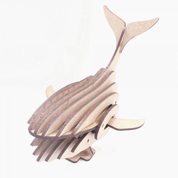 DIY 나무 메이커 키트 - 미니 고래 무드등 만들기(설명서, 건전지형 실전구 포함)