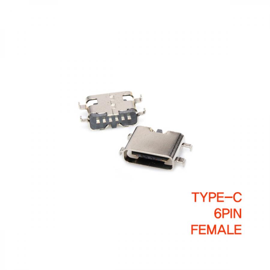 C타입 USB 3.1 커넥터 6핀 PCB SMT female [SZH-CON004]