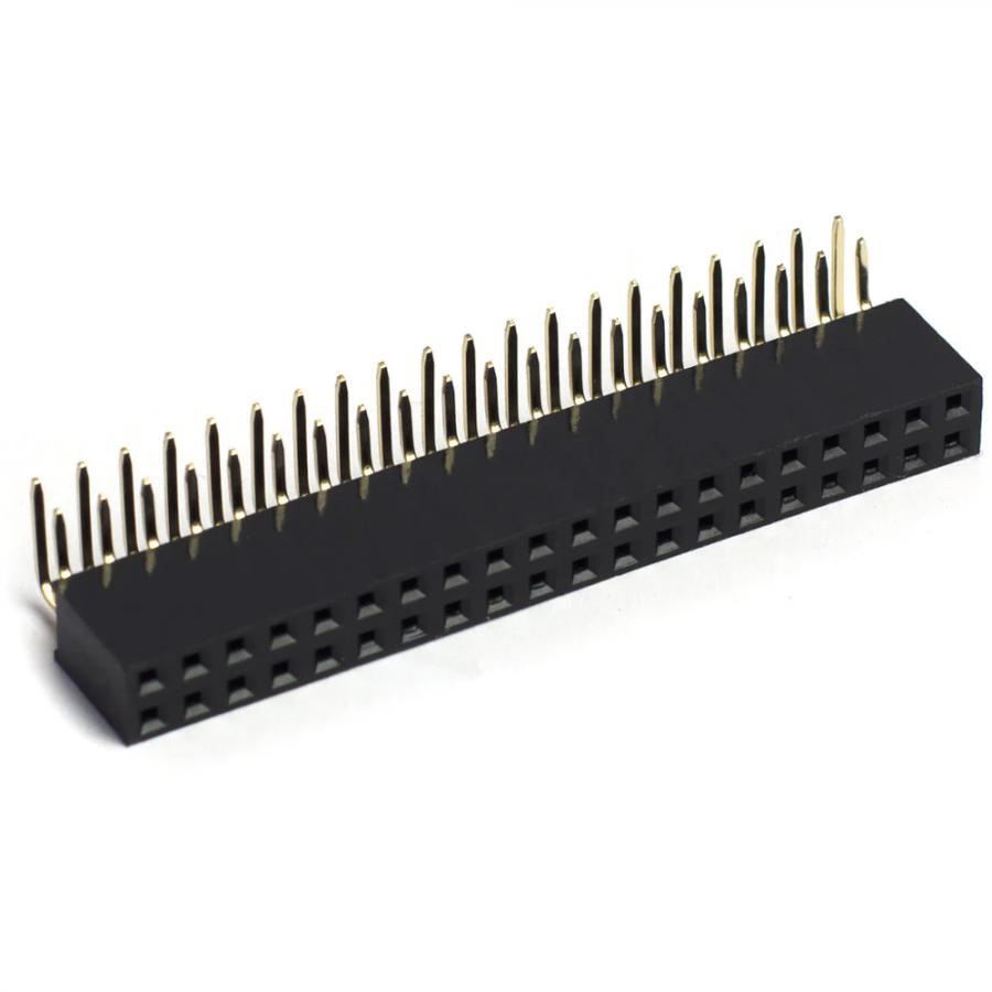 Female 40-pin 2x20 right-angle HAT header [COM1109]