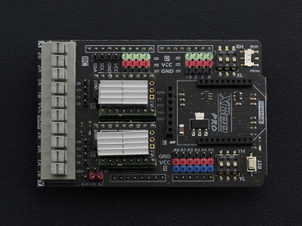 디바이스마트,오픈소스/코딩교육 > 아두이노 > 아두이노 호환쉴드,DFROBOT,Dual Bipolar Stepper Motor Shield for Arduino (DRV8825) [DRI0023],듀얼 바이폴라 스테퍼모터 쉴드, 쉽게 2개의 스테퍼모터를 제어할 수 있습니다.