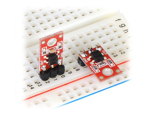 디바이스마트,기계/제어/로봇/모터 > 로봇부품 > 로봇센서,Pololu,QTR-1A Reflectance Sensor (2-Pack) #2458,IR LED와 포토트랜지스터를 각각 장착하고 있는 라인 트레이싱 센서가 두개 포함된 제품입니다.