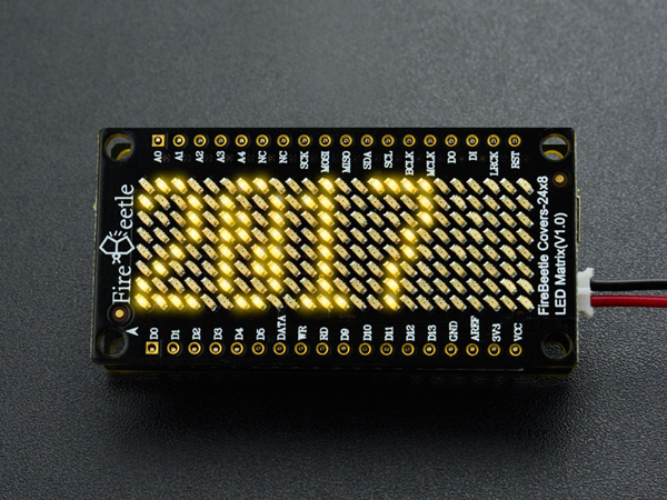 FireBeetle 24×8 LED Matrix - Yellow [DFR0487]