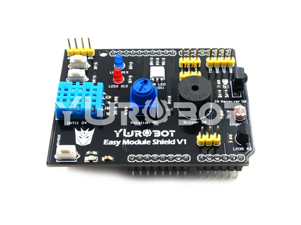 디바이스마트,오픈소스/코딩교육 > 아두이노 > 호환쉴드,YwRobot,아두이노 우노 Easy Module Shield V1 [ARD040110],Fully compatible with Arduino UNO R3 interfaces Providing basic experimental module Arduino beginners A board integrates various modules function
