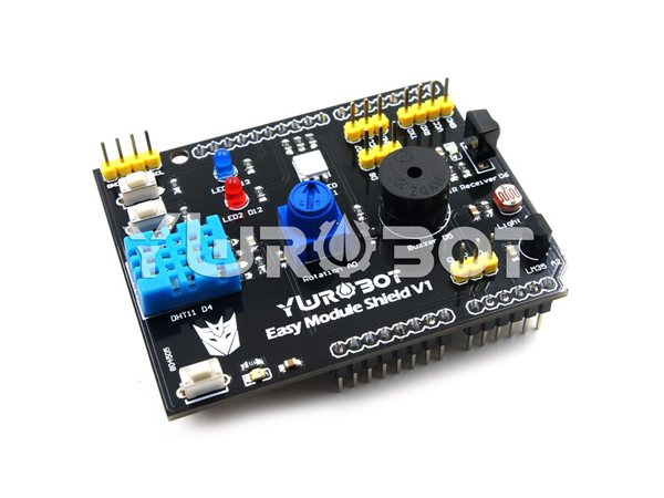 디바이스마트,오픈소스/코딩교육 > 아두이노 > 호환쉴드,YwRobot,아두이노 우노 Easy Module Shield V1 [ARD040110],Fully compatible with Arduino UNO R3 interfaces Providing basic experimental module Arduino beginners A board integrates various modules function